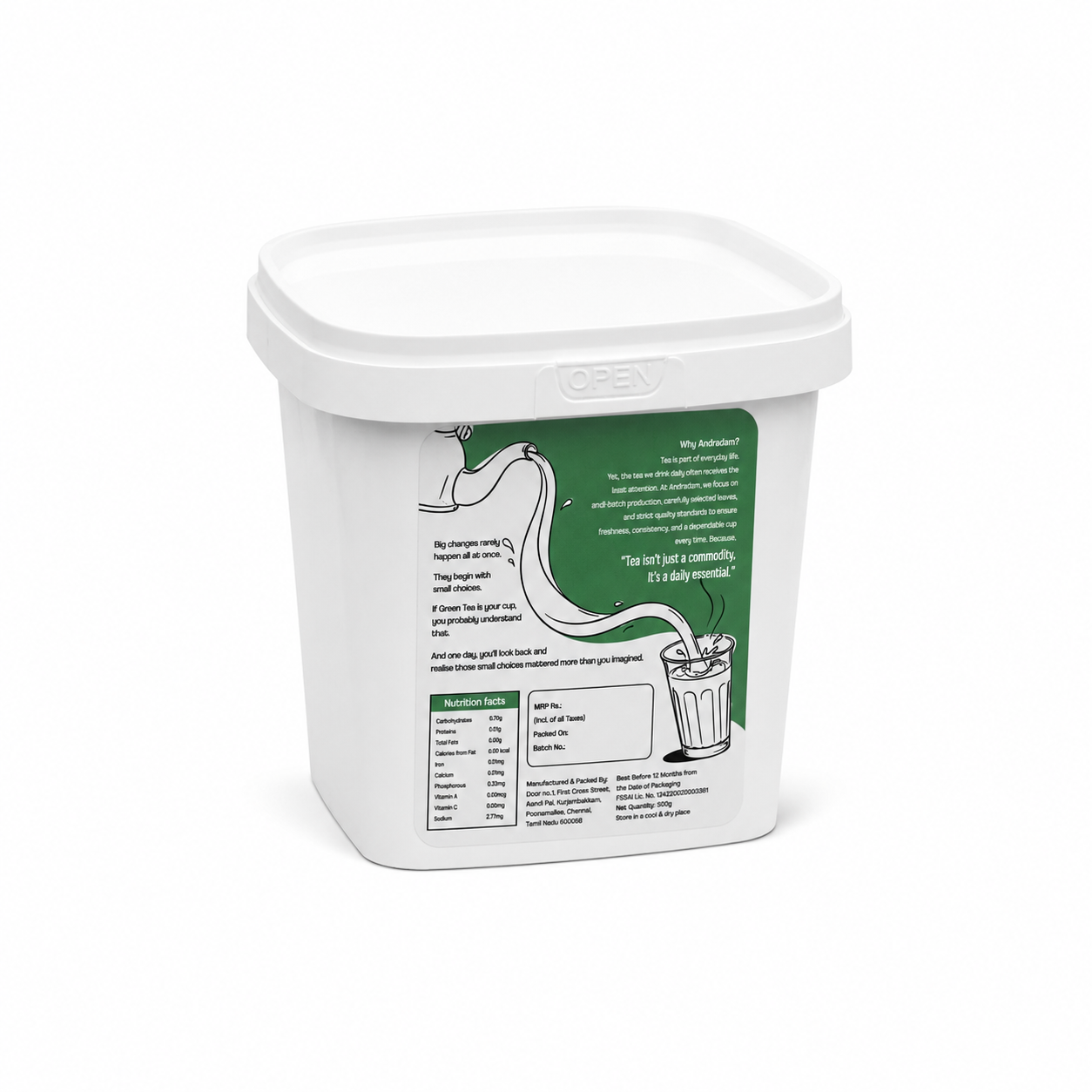 Andradam Green Tea 500g