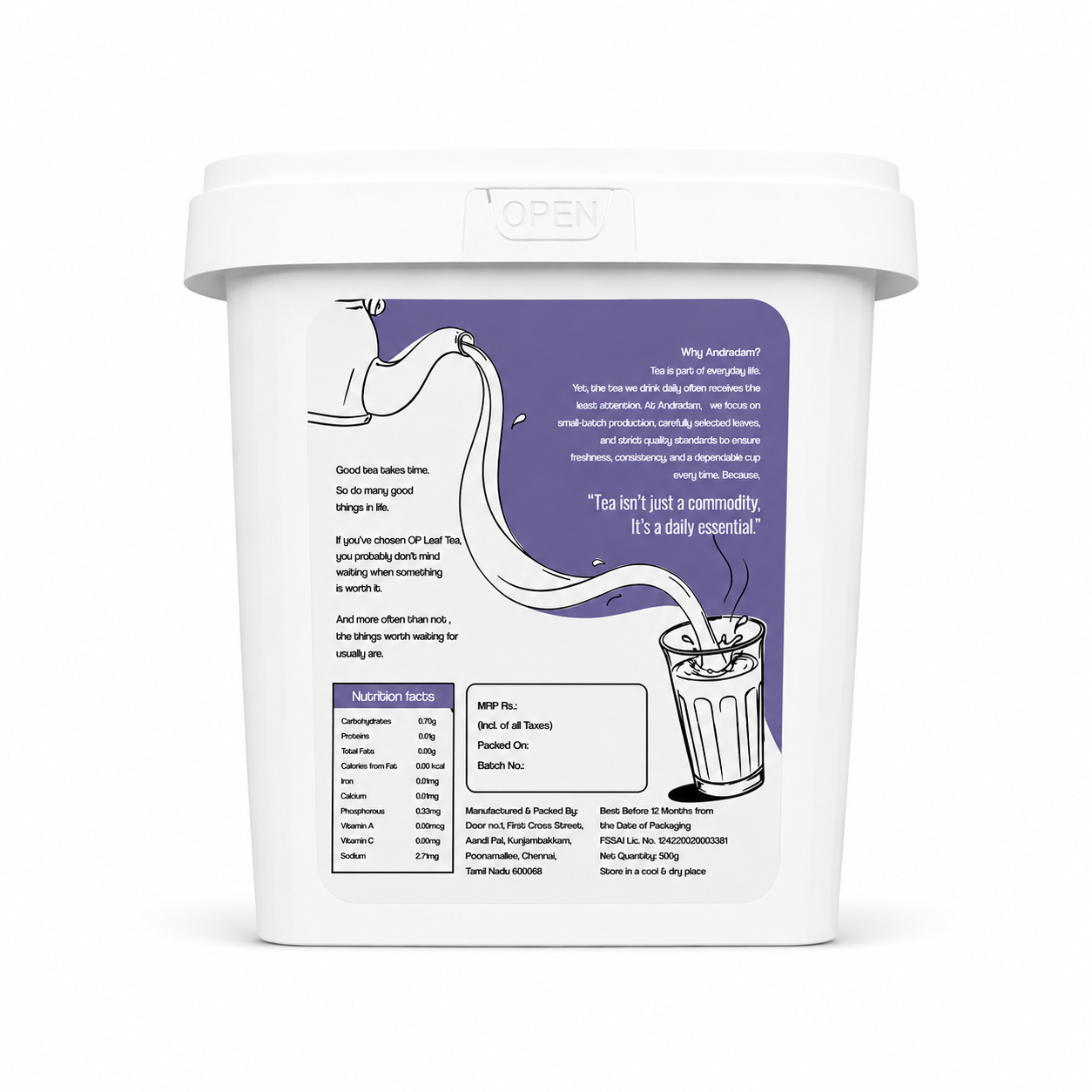 Andradam Black Dust Tea 500g