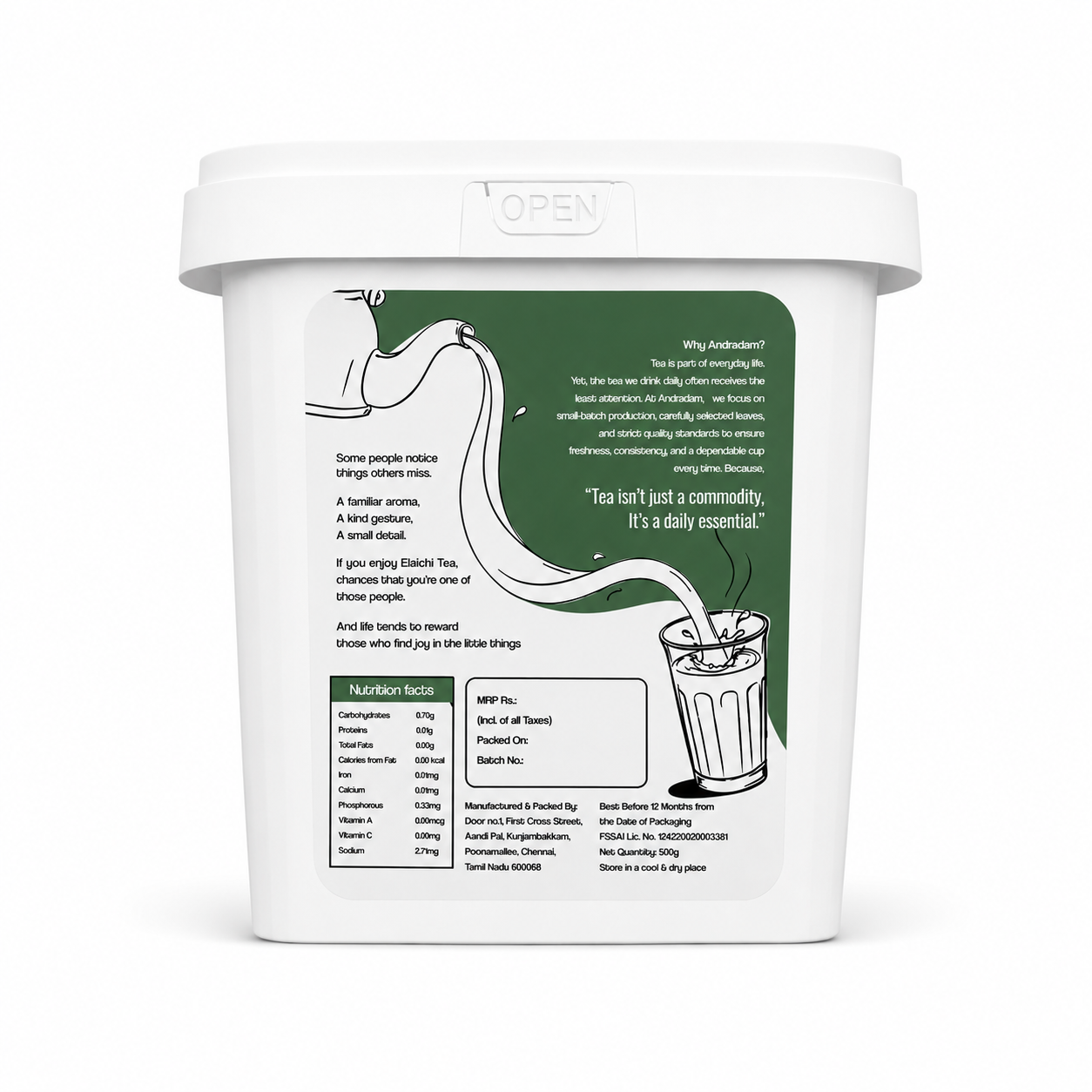 Andradam Elachi Tea 500g